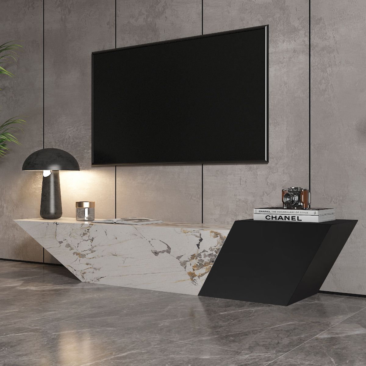 Modern Marble Tv Stand With Unique Design Inside Famous Marble Tv Stands (View 8 of 10)