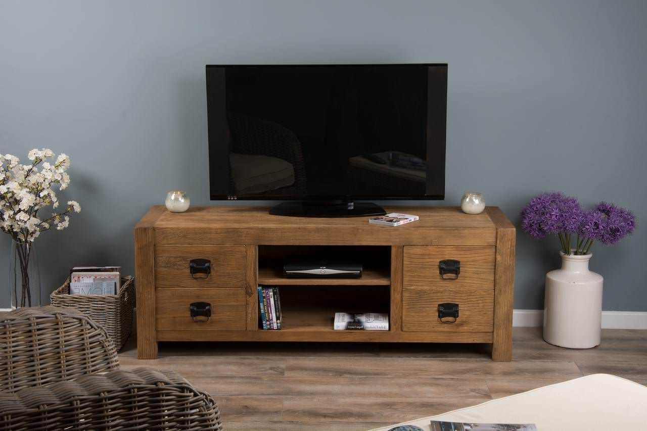 Most Popular Reclaimed Elm Wood Tv Stands Pertaining To Reclaimed Elm Tv Cabinet – Sustainable Furniture (View 7 of 10)