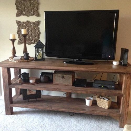 Most Popular Reclaimed Fruitwood Tv Stands Pertaining To Heavy Duty Farmhouse Console Tv Stand – Etsy (View 8 of 10)