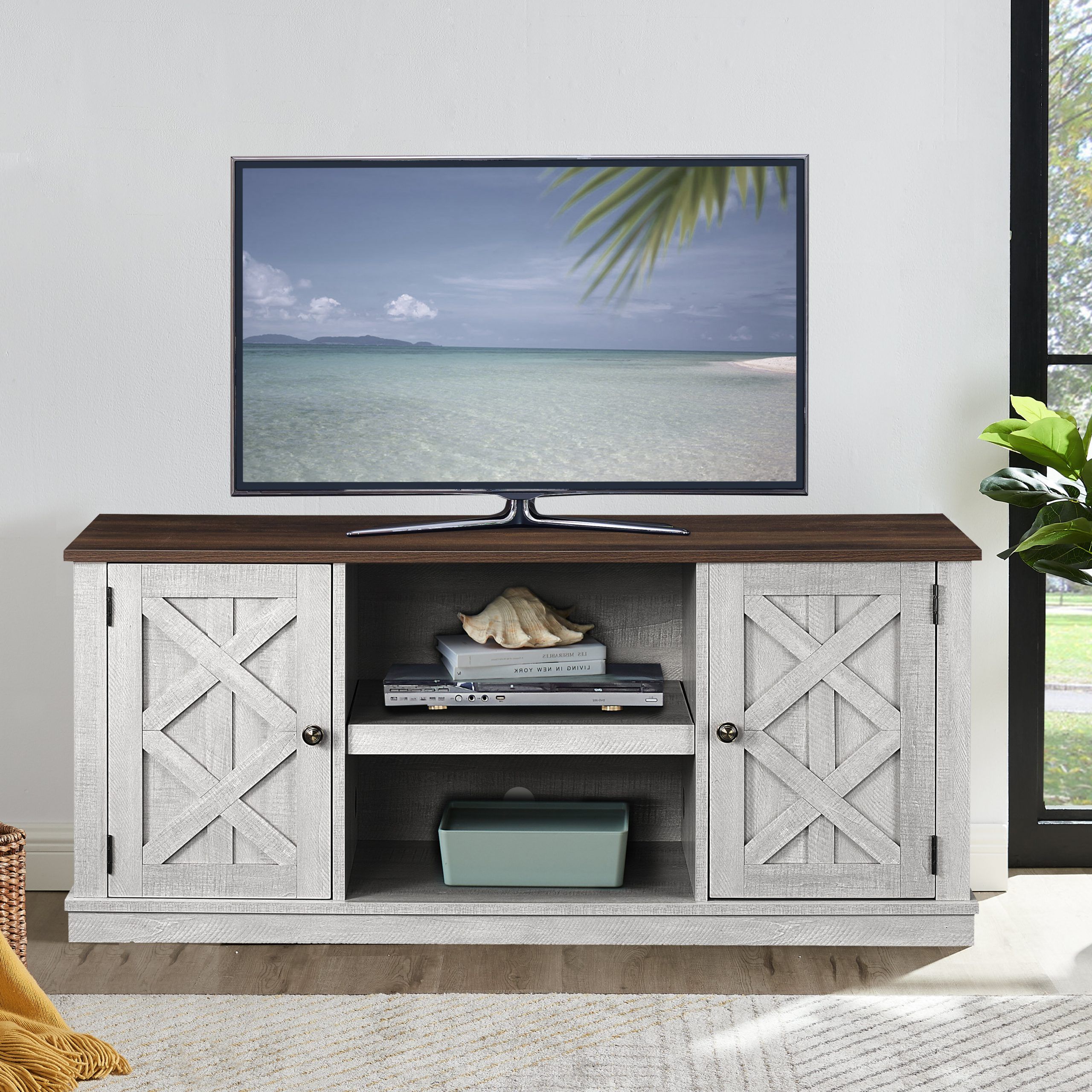 Most Recently Released Gracie Oaks Odine Tv Stand For Tvs Up To 60" & Reviews (View 7 of 10)