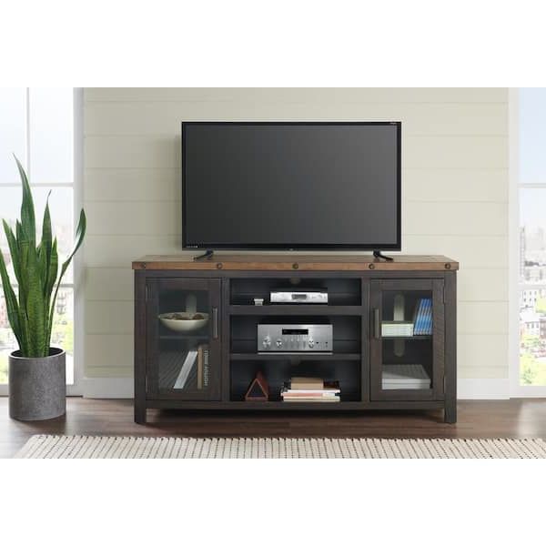 Most Recently Released Martin Svensson Home Bolton 65 In. Black Stain With Natural Top Tv Stand  For Tvs Up To 70 In (View 7 of 10)