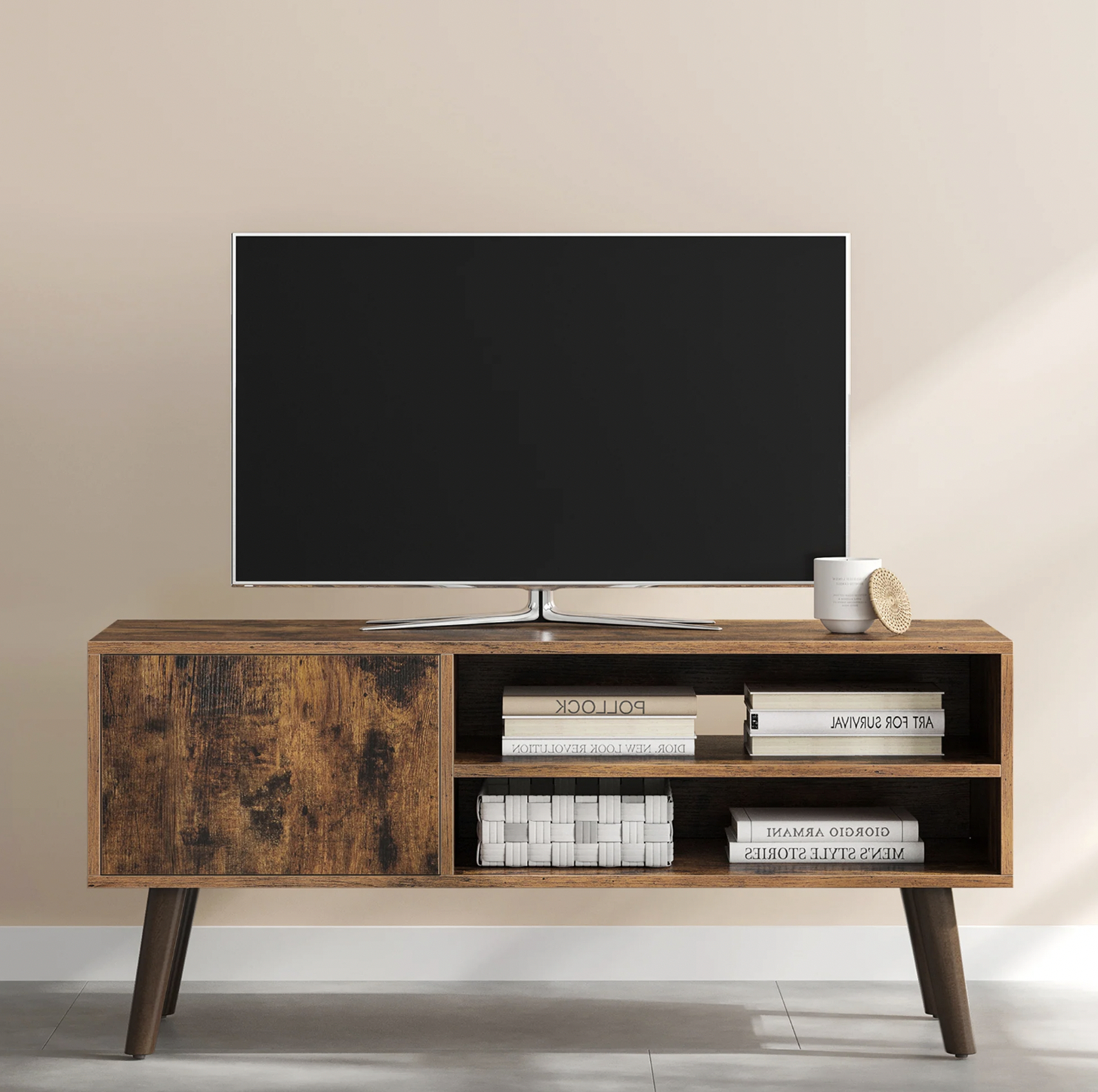 Old Elm Tv Stands Regarding Trendy Tv Stands For Small Spaces In 2022 Bringing Big Entertainment (Photo 9 of 10)