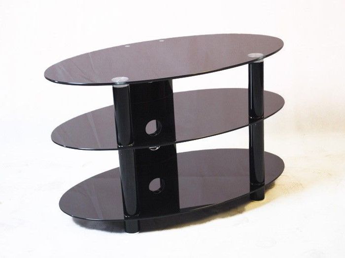 Pin On Black Glass Tv Stands Intended For Famous Glass Oval Tv Stands (View 10 of 10)
