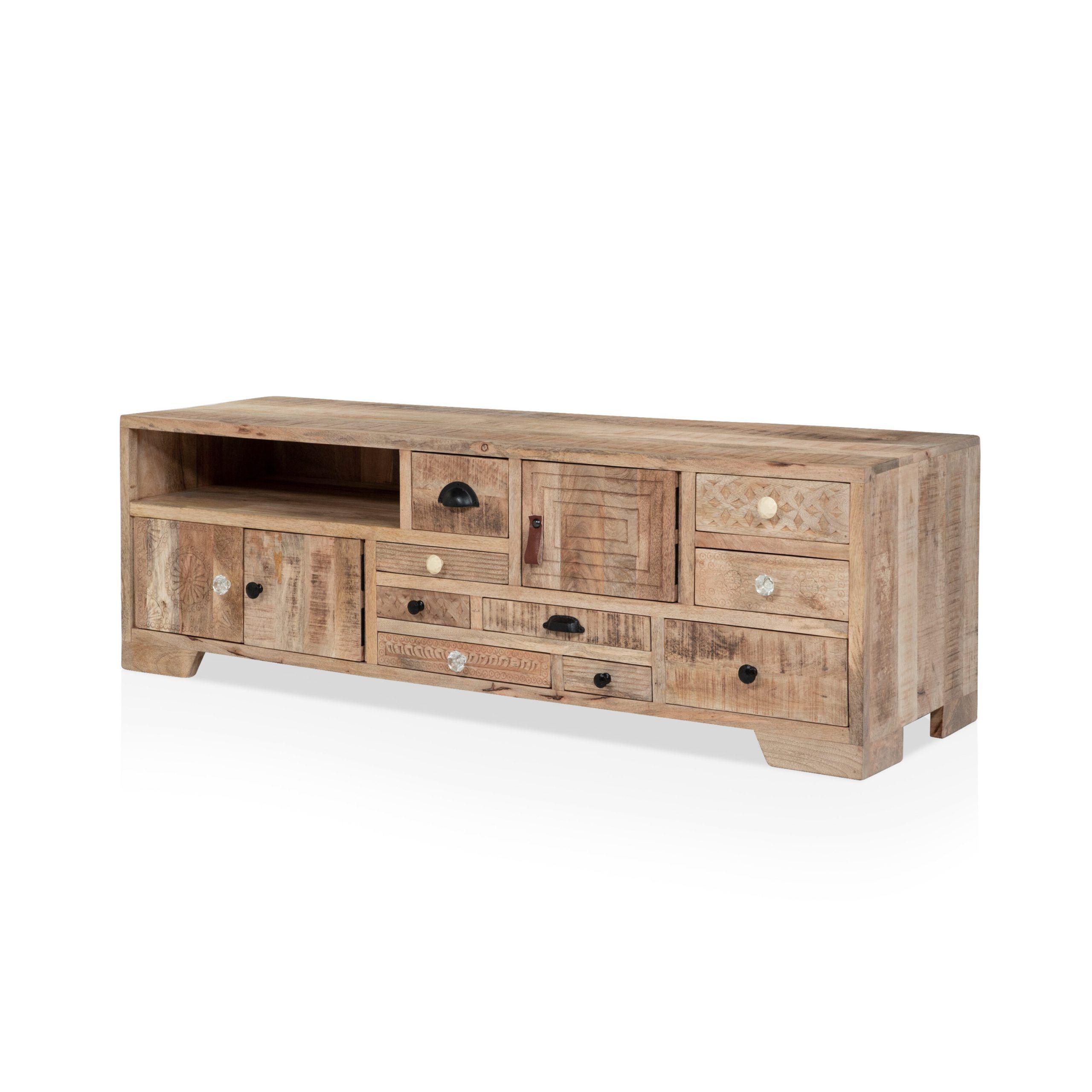 Popular Furniture Of America Cipriani Farmhouse/rustic Natural Tone Tv Stand  (accommodates Tvs Up To 60 In) In The Tv Stands Department At Lowes With Regard To Rustic Natural Tv Stands (View 9 of 10)