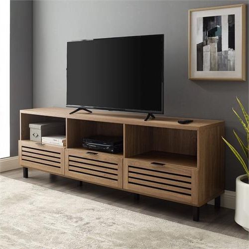 Slat Tv Stands With Regard To Current Walker Edison 70 In (View 2 of 10)