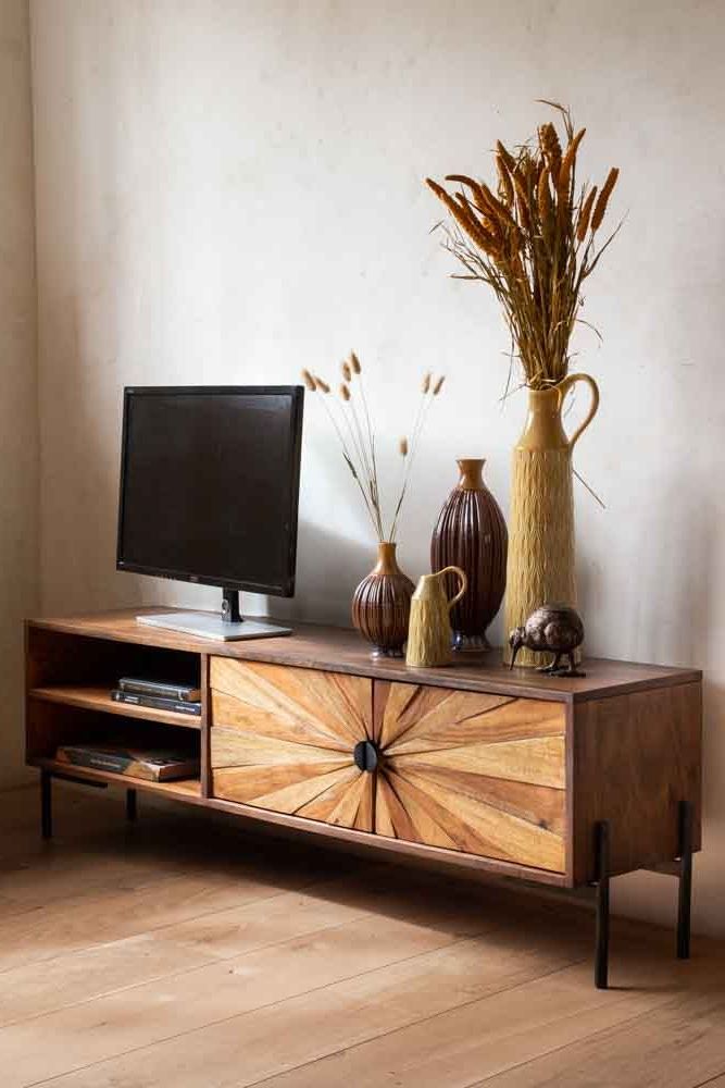 Trendy Old Elm Tv Stands In Sunburst Tv Stand (View 7 of 10)
