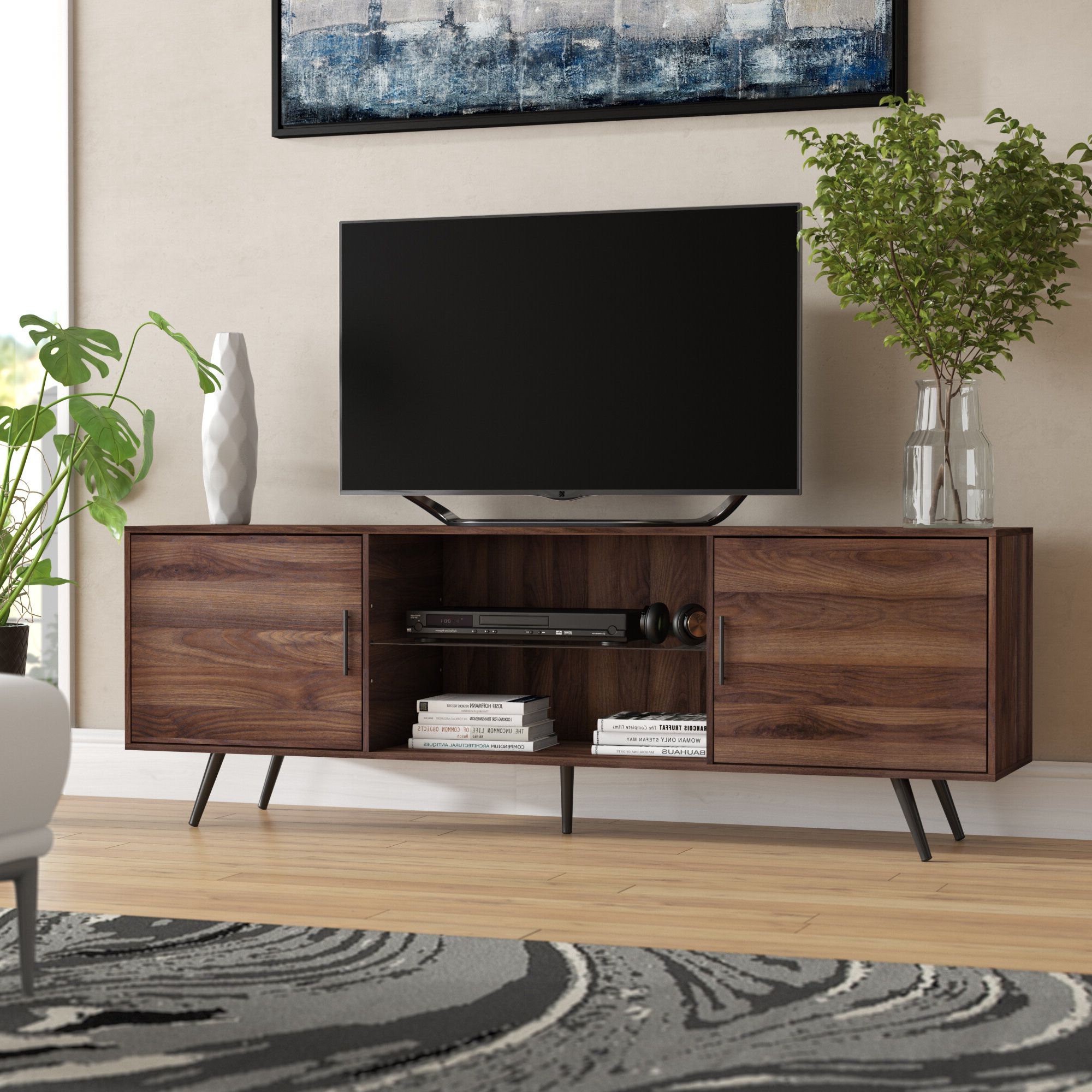 Wade Logan® Bulhary Tv Stand For Tvs Up To 80" & Reviews (View 10 of 10)
