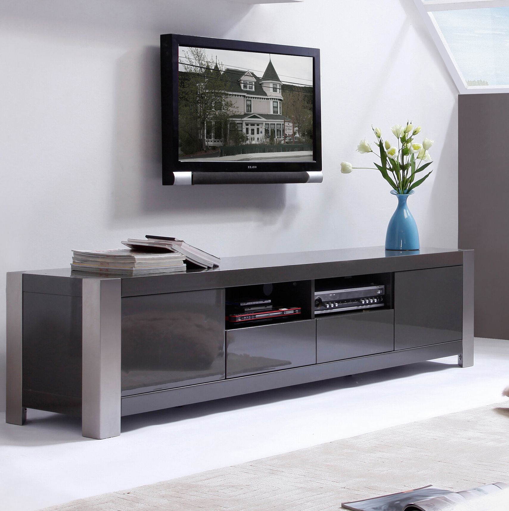 Wayfair With Most Recent Brushed Stainless Steel Tv Stands (View 10 of 10)