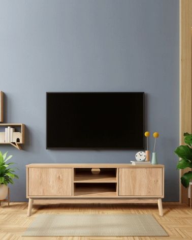 Well Known Scandinavian Style Tv Cabinet With 2 Doors And 2 Shelves – Mobili Rebecca For Tv Stands With Shelf (View 1 of 10)