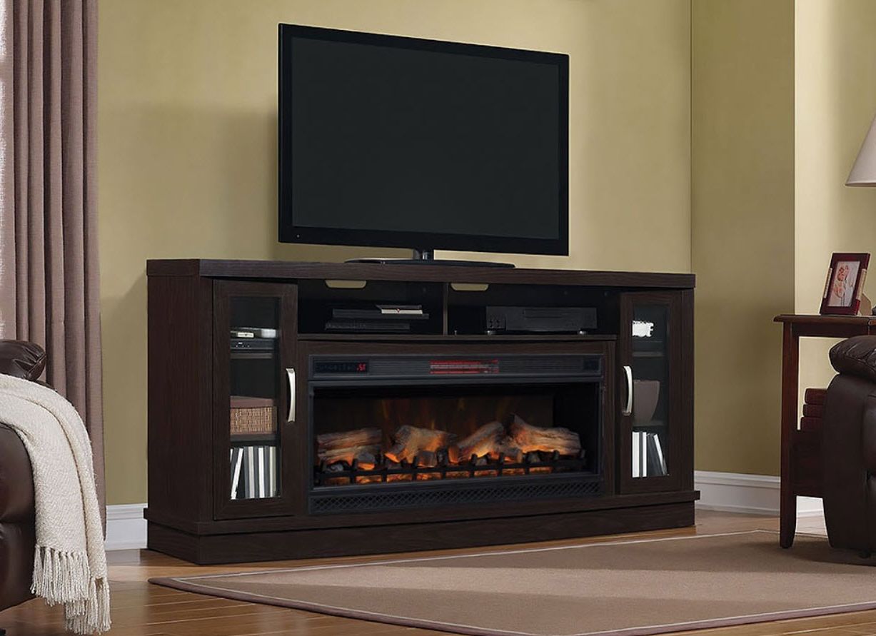 Widely Used 70" Hutchinson Infrared Entertainment Center Oak Espresso – 42mm3115 Pe91 Throughout Oak Espresso Tv Stands (View 2 of 10)