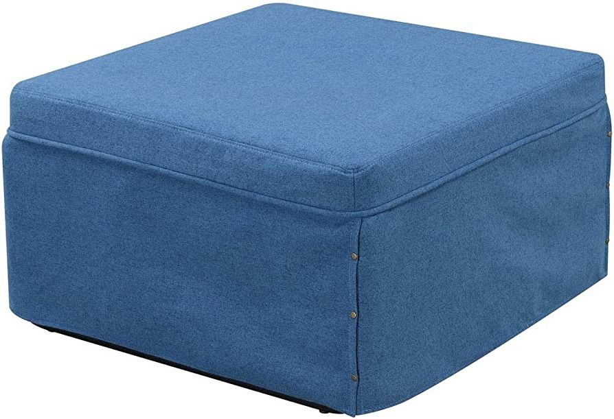 2017 Blue Folding Bed Ottomans With Regard To Amazon: Convenience Concepts Designs4comfort Folding Bed Ottoman, Soft  Blue Fabric : Everything Else (View 1 of 10)