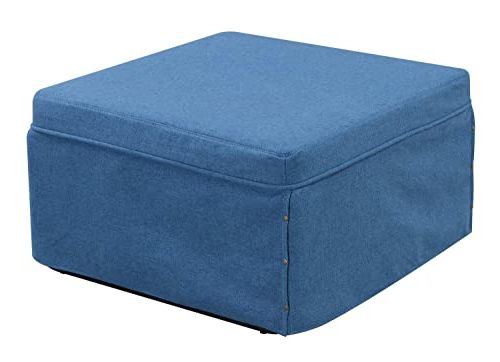 Amazon: Convenience Concepts Designs4comfort Folding Bed Ottoman, Soft  Blue Fabric : Everything Else Intended For Most Up To Date Blue Folding Bed Ottomans (View 9 of 10)