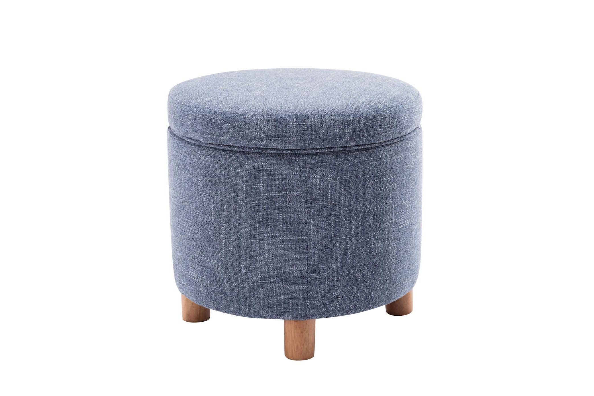 Amazon: Wovenbyrd 19 Inch Storage Ottoman With Lift Off Lid, Blue  Fabric : Everything Else Regarding Most Popular 19 Inch Ottomans (View 6 of 10)
