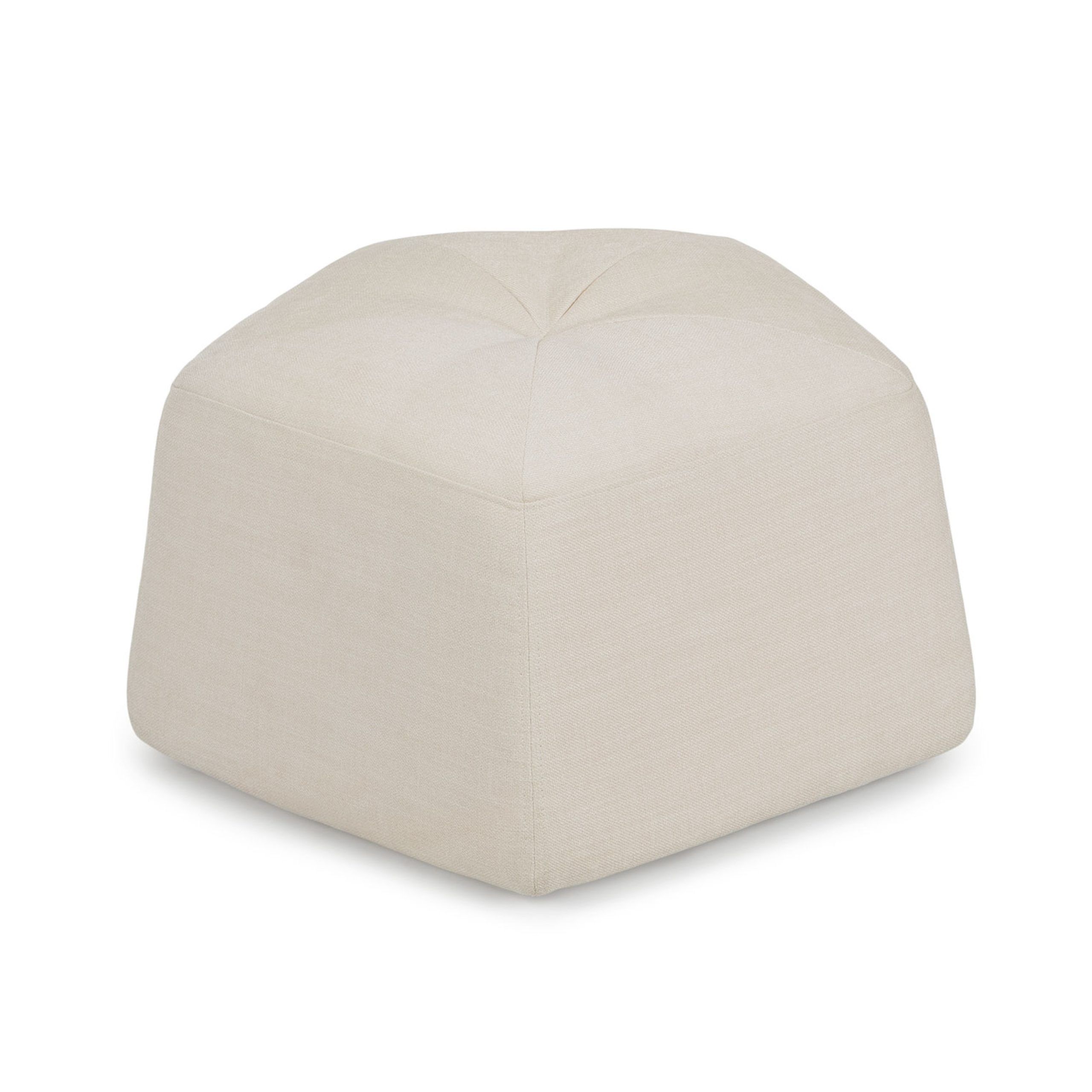 Article Throughout Soft Ivory Geometric Ottomans (View 4 of 10)