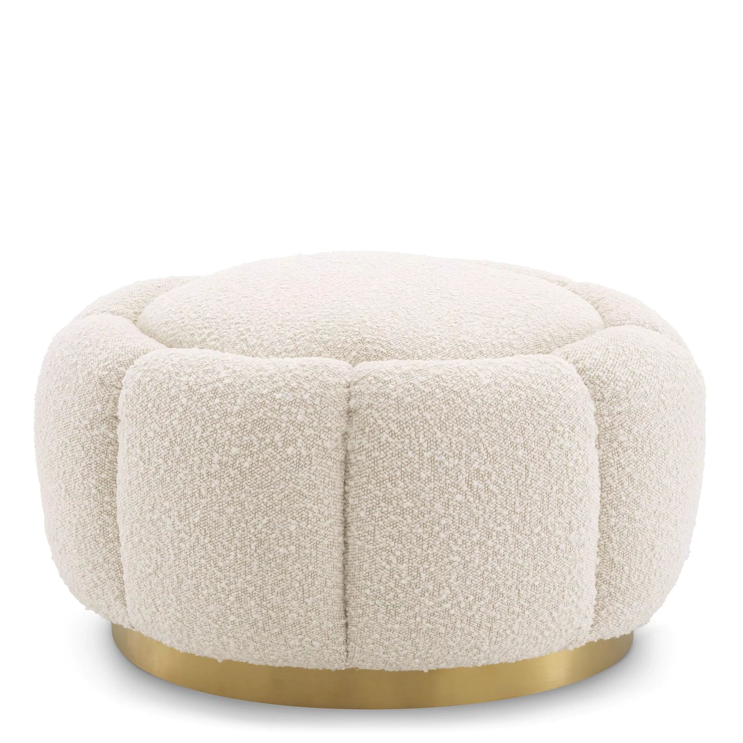 Boucle Ottomans Pertaining To Most Recently Released Inger Ottoman Boucle Cream Eichholtz – Fmdesign Elements (View 5 of 10)