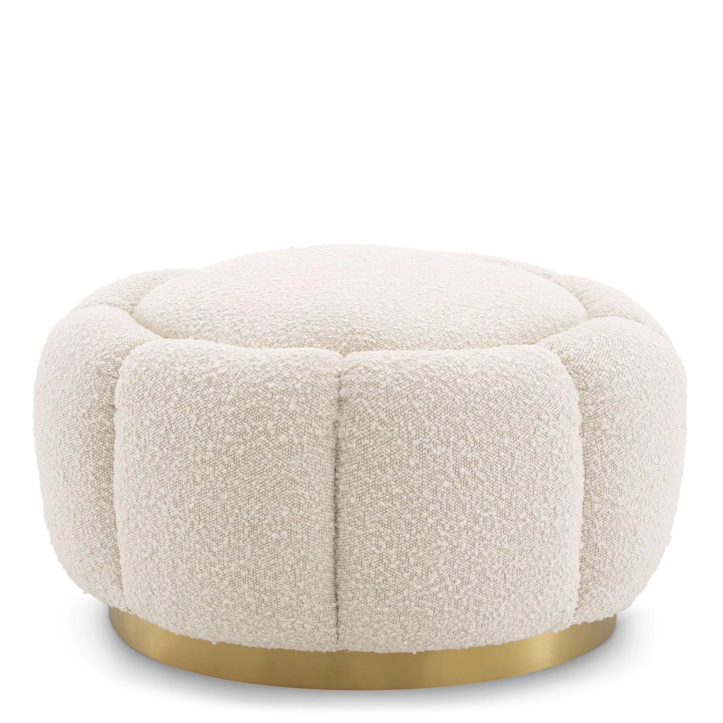 Boucle Ottomans Pertaining To Most Recently Released Inger Ottoman Boucle Cream Eichholtz – Fmdesign Elements (Photo 5 of 10)