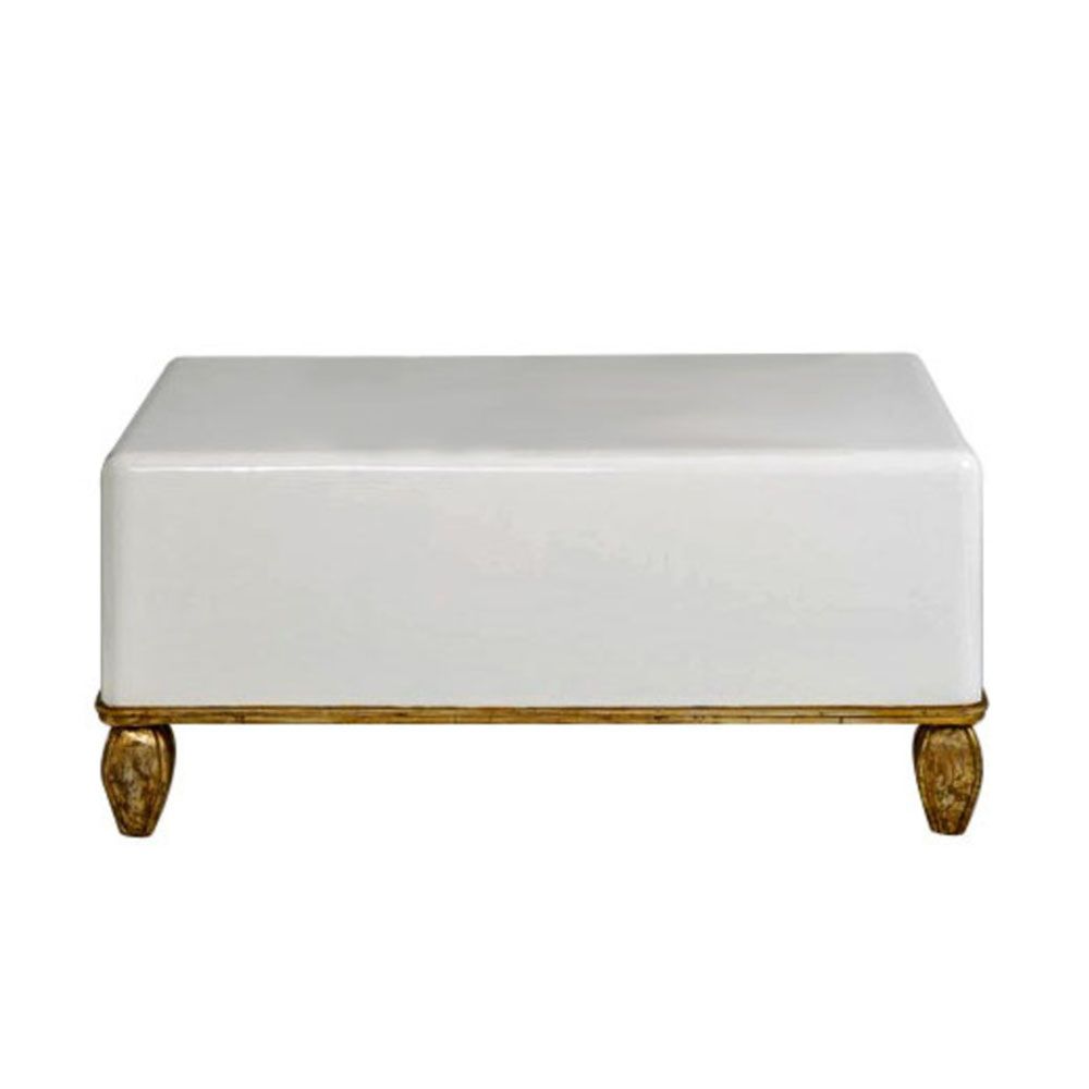 Contemporary Ottoman Coffee Table – Large – Official Tara Shaw With Regard To Most Popular White Lacquer Ottomans (View 4 of 10)