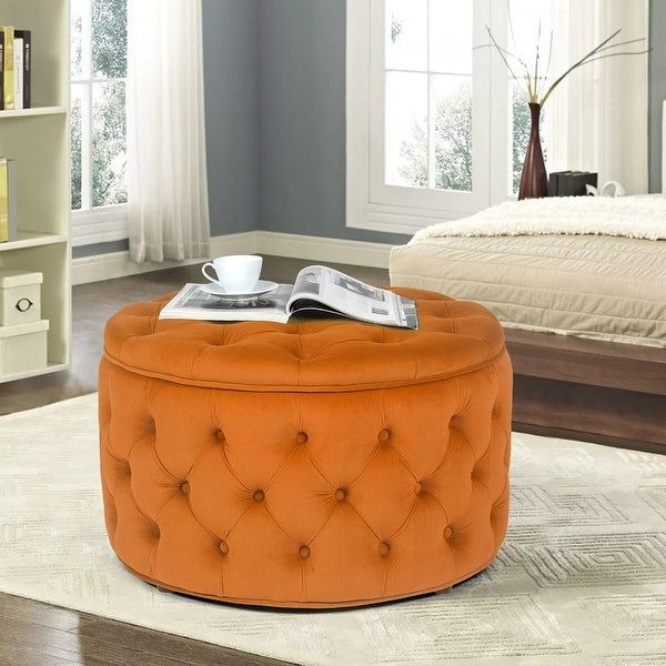 Current Buy Orange Ottomans & Storage Ottomans Online At Overstock (View 4 of 10)