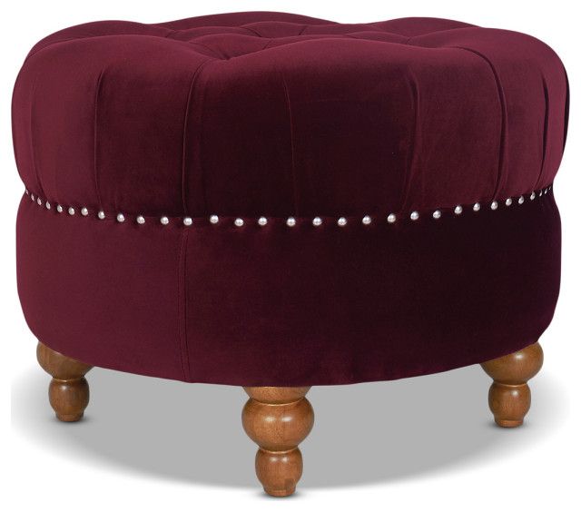 Houzz Pertaining To Most Up To Date Burgundy Ottomans (View 1 of 10)