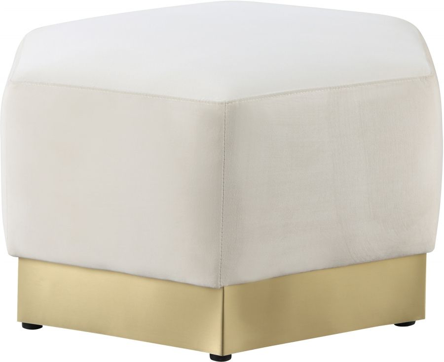 Luxe Geometric Ottoman (ivory Cream) • Lux Lounge Efr (888) 247 4411 In Most Current Soft Ivory Geometric Ottomans (View 3 of 10)