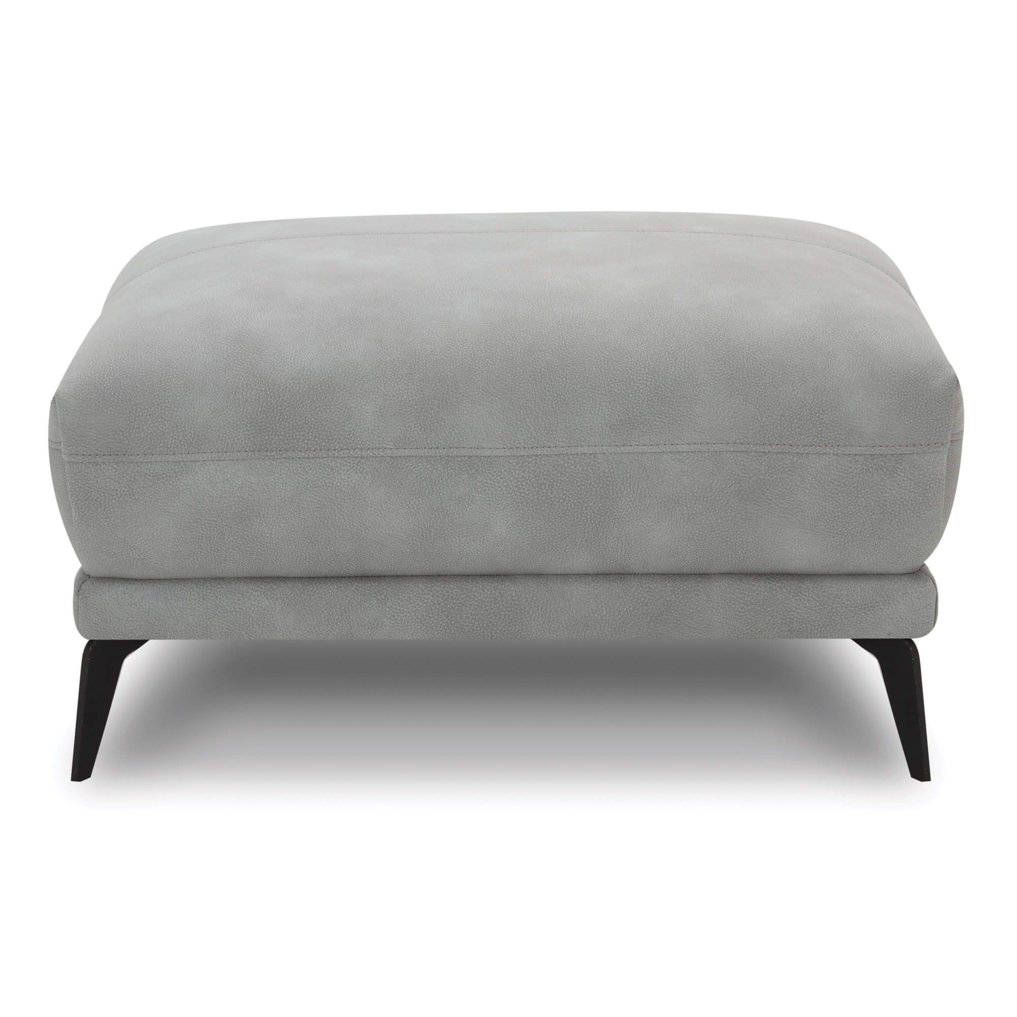 Matte Grey Ottomans Within Most Up To Date Casper Grey Fabric Ottoman (View 3 of 10)