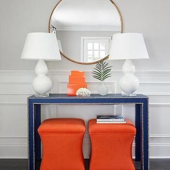 Most Recent Stacked Orange Lacquer Boxes Design Ideas In White Lacquer Ottomans (View 8 of 10)