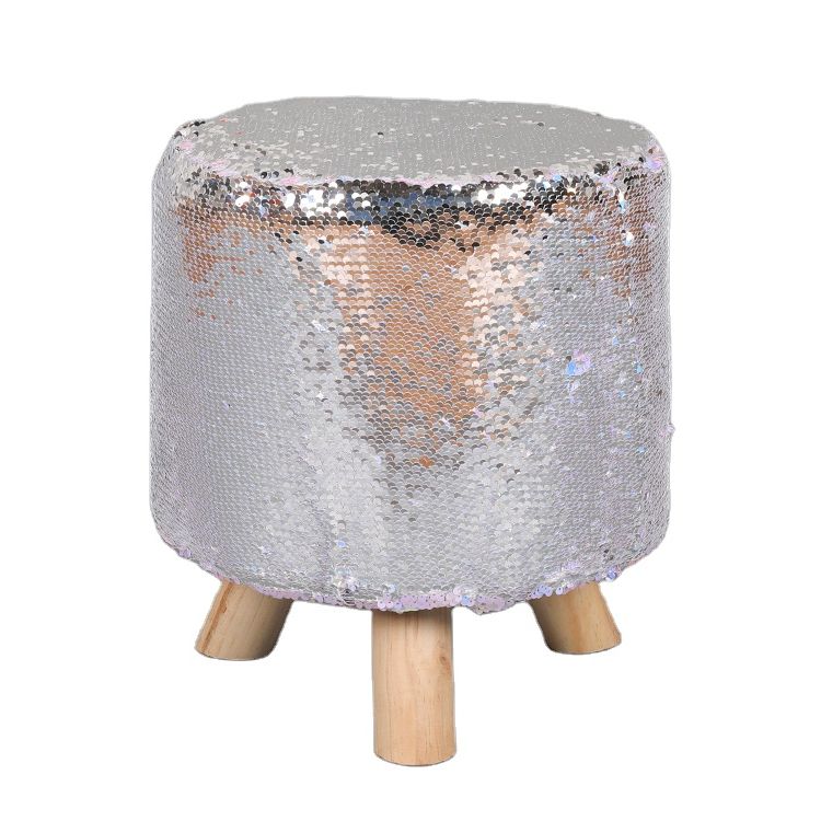 Most Up To Date Teenager Fashion Iridescence Flip Sequins Large Promo Round Children  Outdoor Wooden Ottoman Pouf Stool For Home Deco – Buy Foot Stools And  Ottomans Pouf With 3 Wood Leg Stand,foot Stools And Ottomans In Ottomans With Sequins (View 2 of 10)