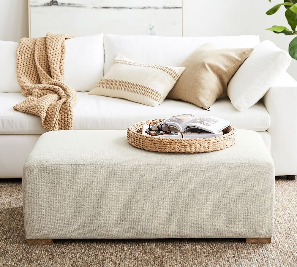 Pottery Barn Inside Upholstered Ottomans (View 2 of 10)