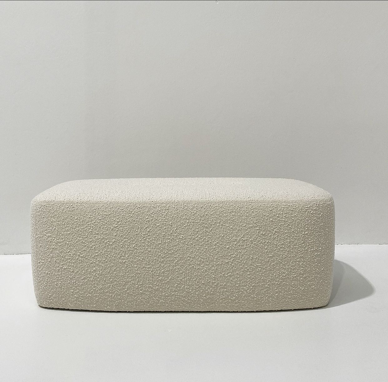 Trendy Boucle Ottomans With Regard To Cream Boucle Ottoman (View 7 of 10)