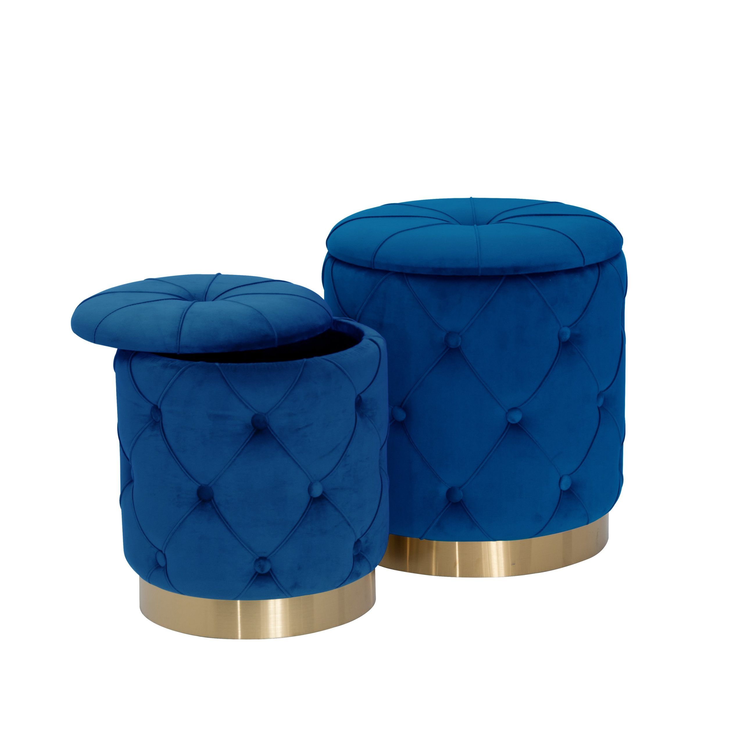 Velvet Ottomans With Most Up To Date Best Quality Furniture Velvet Tufted Vertical Storage Ottoman Set Of 2 – On  Sale – Overstock –  (View 9 of 10)