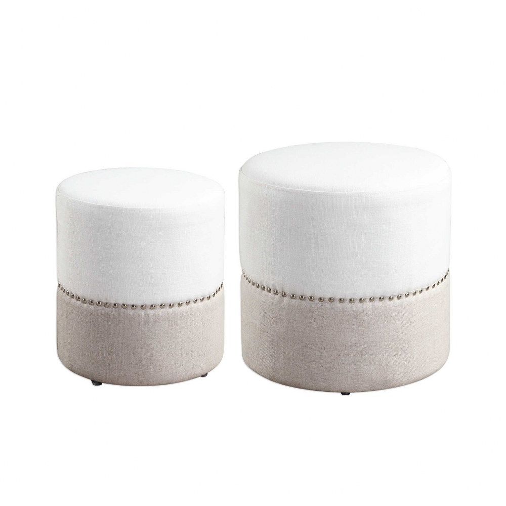Well Known 19 Inch Ottomans Pertaining To 19 Inch Two Toned Nesting Ottoman (set Of 2) 19 Inches Wide19 Inches  Deep 19 Inch Two Toned Nesting Ottoman (set Of 2) 19 Inches Wide19 –  Walmart (View 10 of 10)