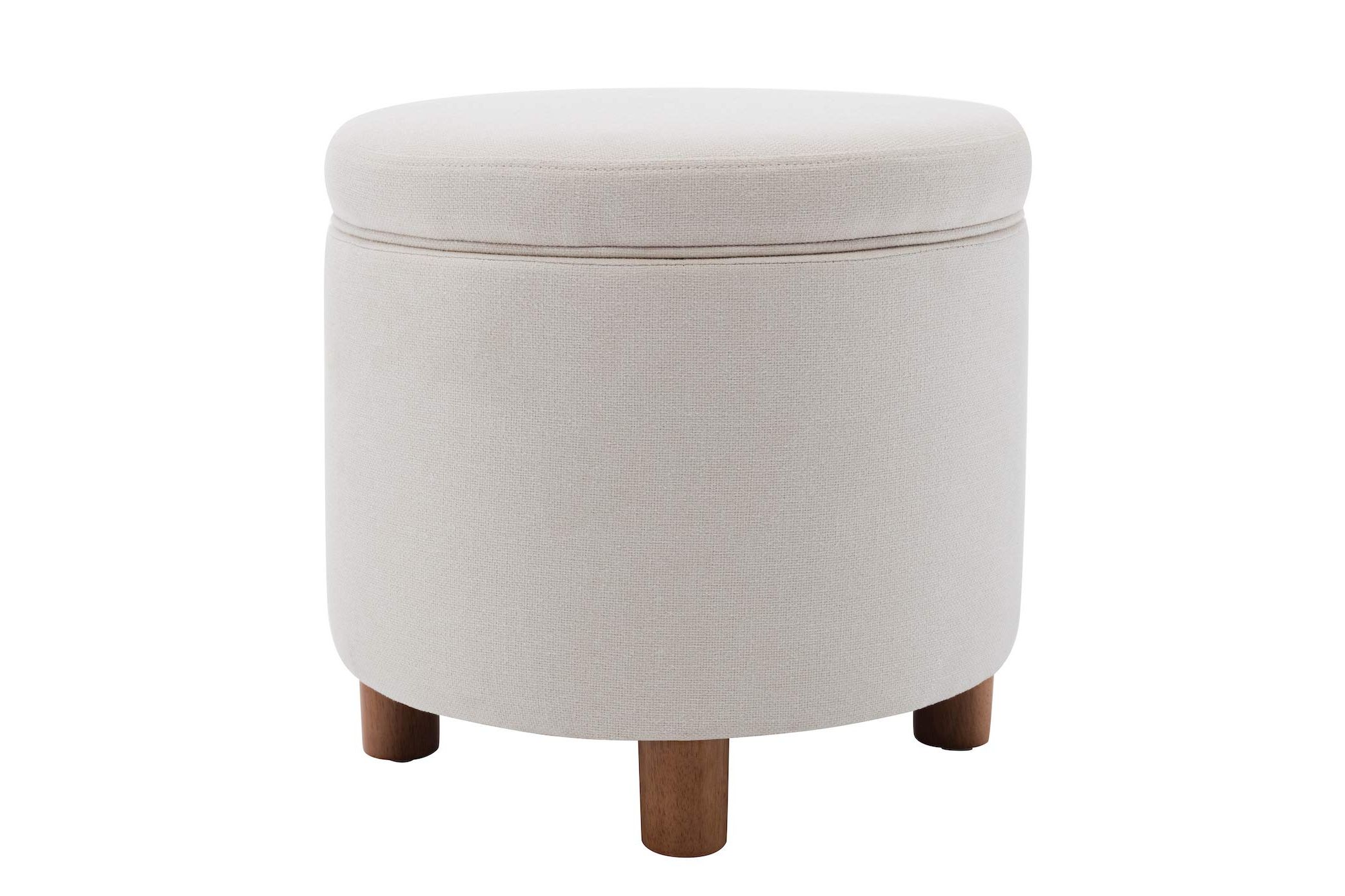 Well Known Amazon: Wovenbyrd 19 Inch Storage Ottoman With Lift Off Lid, Cream  Fabric : Everything Else With 19 Inch Ottomans (View 2 of 10)