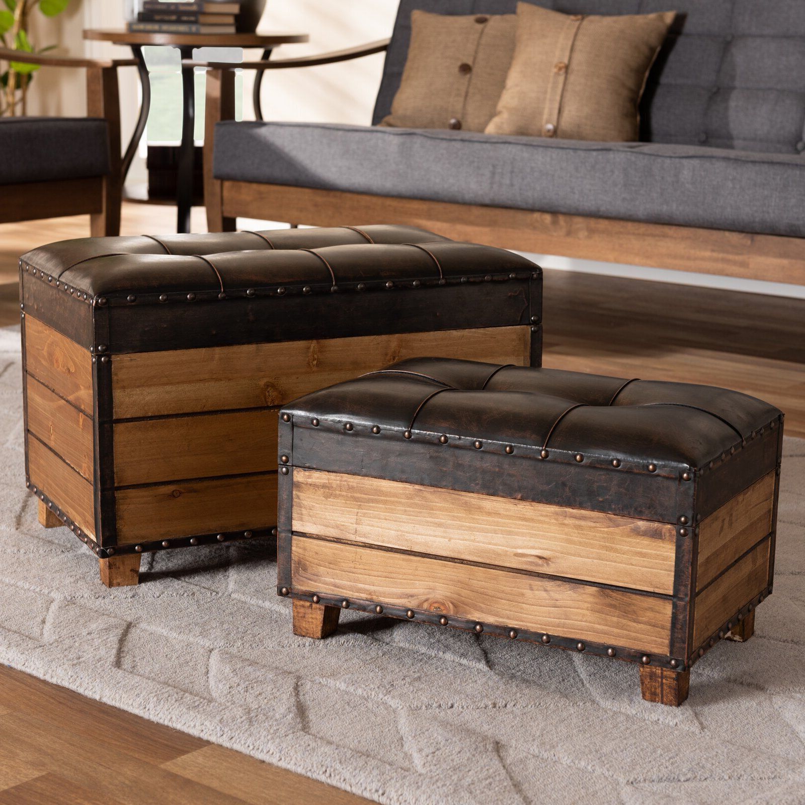 Wooden Ottomans – Ideas On Foter Within 2017 Wood Storage Ottomans (View 3 of 10)