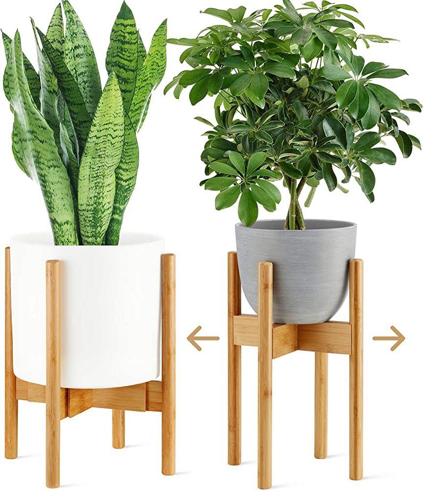 12 Inch Plant Stands For Most Current Amazon : Greemoose Plant Stand I Mid Century Indoor, Bamboo, Wooden,  Adjustable (8 12 Inch), Tall Modern Plant Holder (planter Not Included) :  Patio, Lawn & Garden (View 4 of 10)