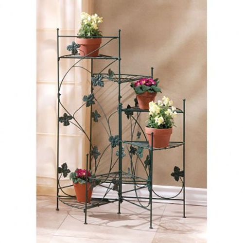 2017 Amazon: Ivy Design Staircase Plant Stand : Patio, Lawn & Garden Inside Ivory Plant Stands (View 2 of 10)