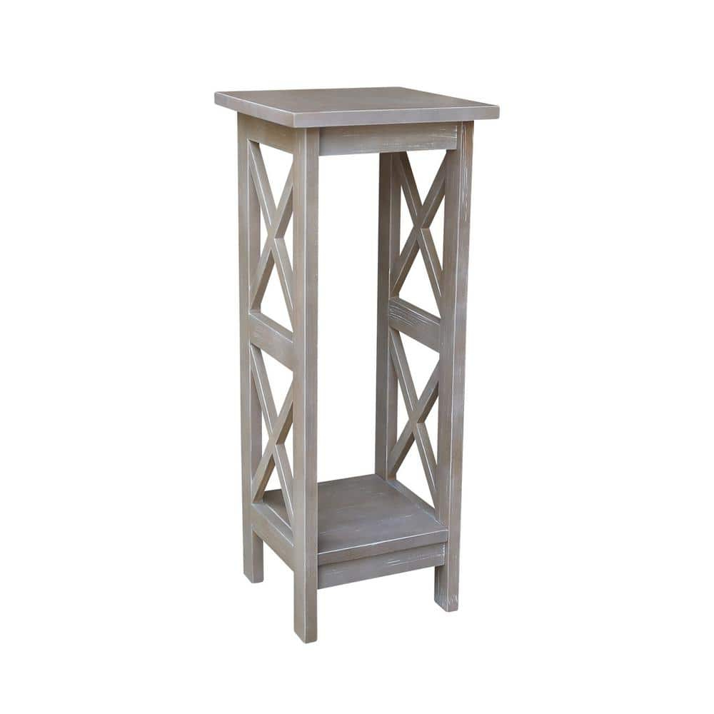 2017 International Concepts Weathered 30 In. H Gray X Sided Plant Stand  Ot09 3070x – The Home Depot Within Weathered Gray Plant Stands (Photo 5 of 10)