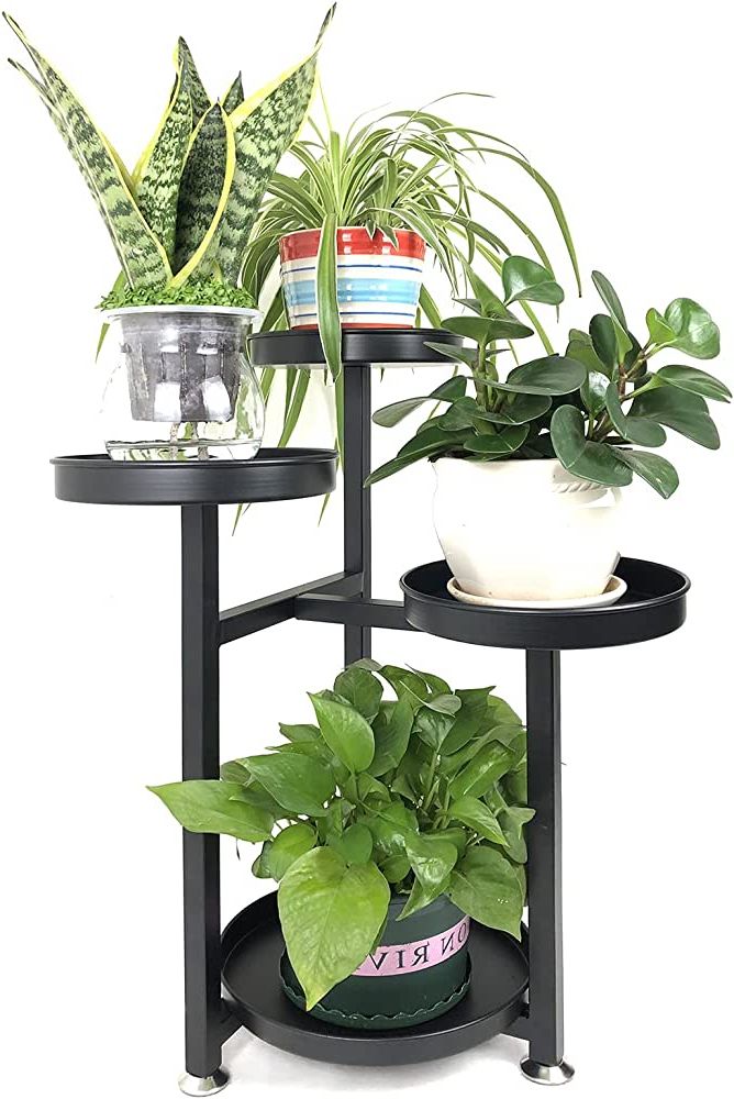 24 Inch Plant Stands With Regard To Latest Amazon : Plant Stand Indoor,metal Outdoor Plant Shelf Tall For Small  Plants,24 Inches In Height,tiered Plant Holder Table Plant Pot Stand For  Living Room Corner Balcony Window Patio,black（4 Tiers） : Patio, Lawn (View 6 of 10)