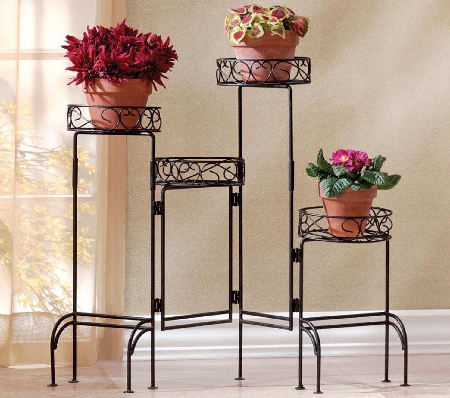4 Tier Metal Plant Stand Perfect Indoor Outdoor Decor For – Etsy Intended For Famous Four Tier Metal Plant Stands (View 9 of 10)