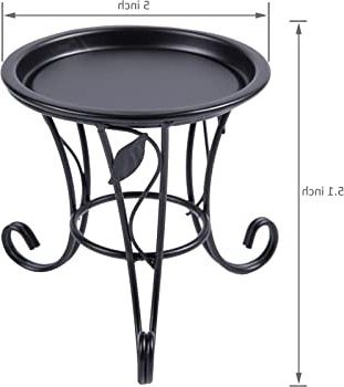 5 Inch Plant Stands Inside Newest Mygift Small Black Metal Desktop Indoor Plant Stand With Scrollwork Design,  5 Inch Tabletop Pillar Candleholder (View 2 of 10)