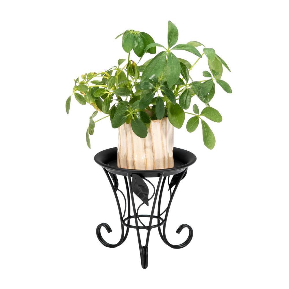 5 Inch Plant Stands Within Most Recent Zimtown Metal Flower Pot Rack Plant Display Stand Black, 5 X 5 X 5 Inches –  Walmart (View 8 of 10)