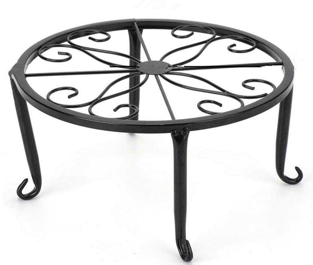 9 1/2 Inch Diameter X 5 Inch High Metal Potted Plant Stand – Rust Proof  Wrought Iron Flower Pot Holder Iron Short Flower Pot Bracket Tripod Floor  Dish Decorative Flower Pot Pot Holder (black) Throughout Well Known 5 Inch Plant Stands (View 4 of 10)
