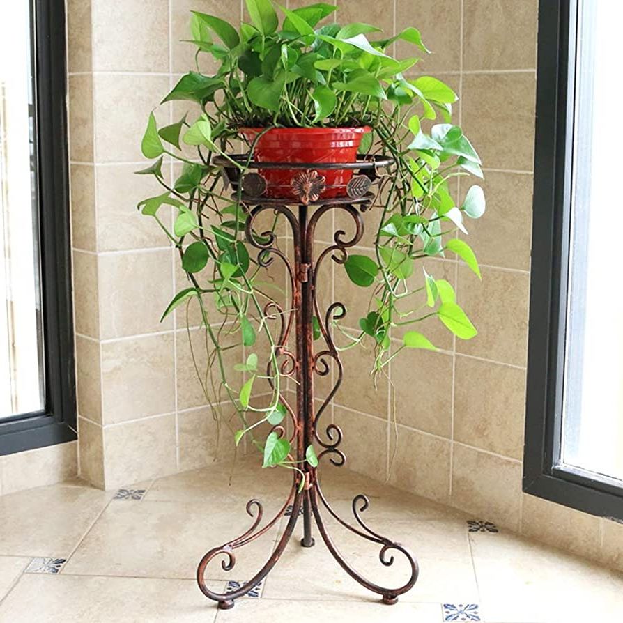 Amazon: Metal Tall Plant Stand Indoor/outdoor,iron Flower Pot Holder Small  Plant Holders,flower Pot Stand Flower Pot Supporting,potted Plant Stand  Plant Rack Planter Stand,for Home,garden,patio(bronze, (View 5 of 10)