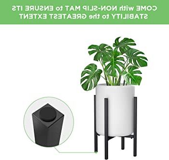 Amazon: Mudeela Adjustable Metal Plant Stand Indoor & Outdoor, Fits 10  11 12 13 14 15 Inch Pots, Mid Century Modern Plant Stand 15 Inches In  Height （pot & Plant Not Included, Black : Patio, Lawn & Garden Throughout Well Known 15 Inch Plant Stands (View 7 of 10)