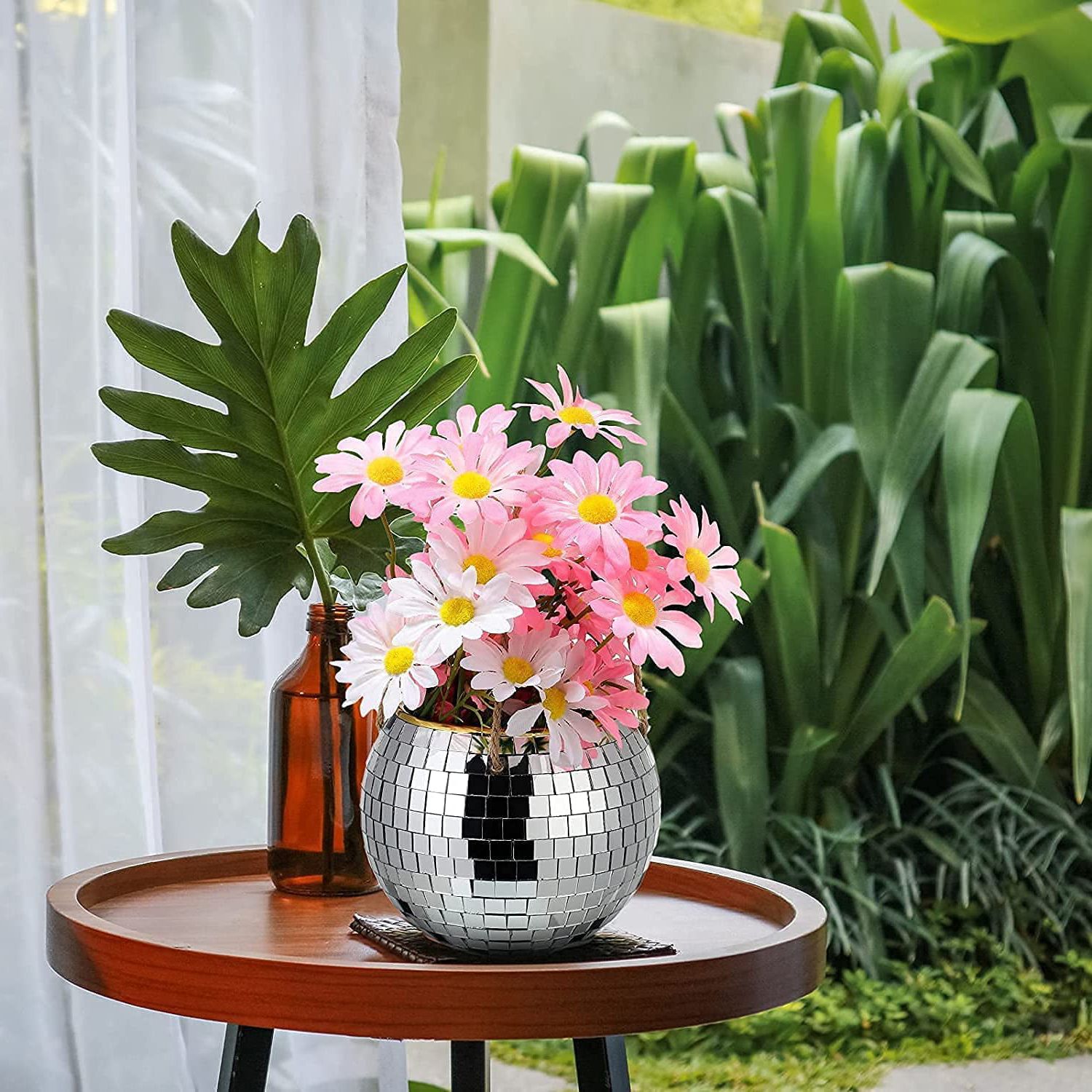 Ball Plant Stands Throughout Most Recent Disco Ball Planter, Hanging Macrame Rope Ball Planter Pot With Drainage  Hole For Plant Care, Indoor Or Outdoor Use For Room Office Patio Pot Decor  – Walmart (Photo 9 of 10)