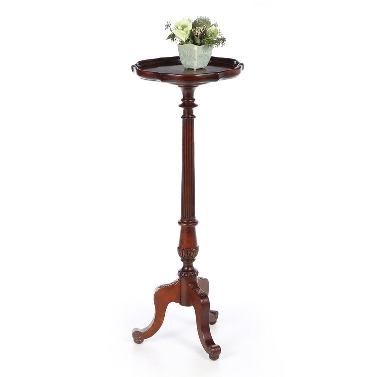 Cherry Pedestal Plant Stands Throughout Most Up To Date Darby Home Co Skelly Round Pedestal Plant Stand & Reviews (View 9 of 10)