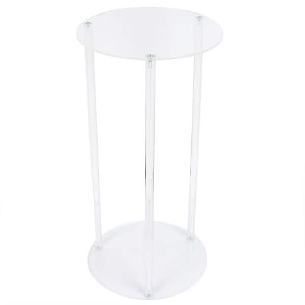Clear Plant Stands With Regard To Popular Yiyibyus 23.62 In. Tall Indoor/outdoor Clear Acrylic Plastic Round Plant  Stand (1 Tiered) Ot Zjgj 4823 – The Home Depot (Photo 10 of 10)