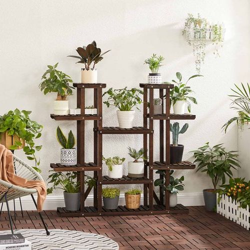 Current Brown Plant Stands Throughout Plant Stand Rustic Dark Brown (Photo 6 of 10)