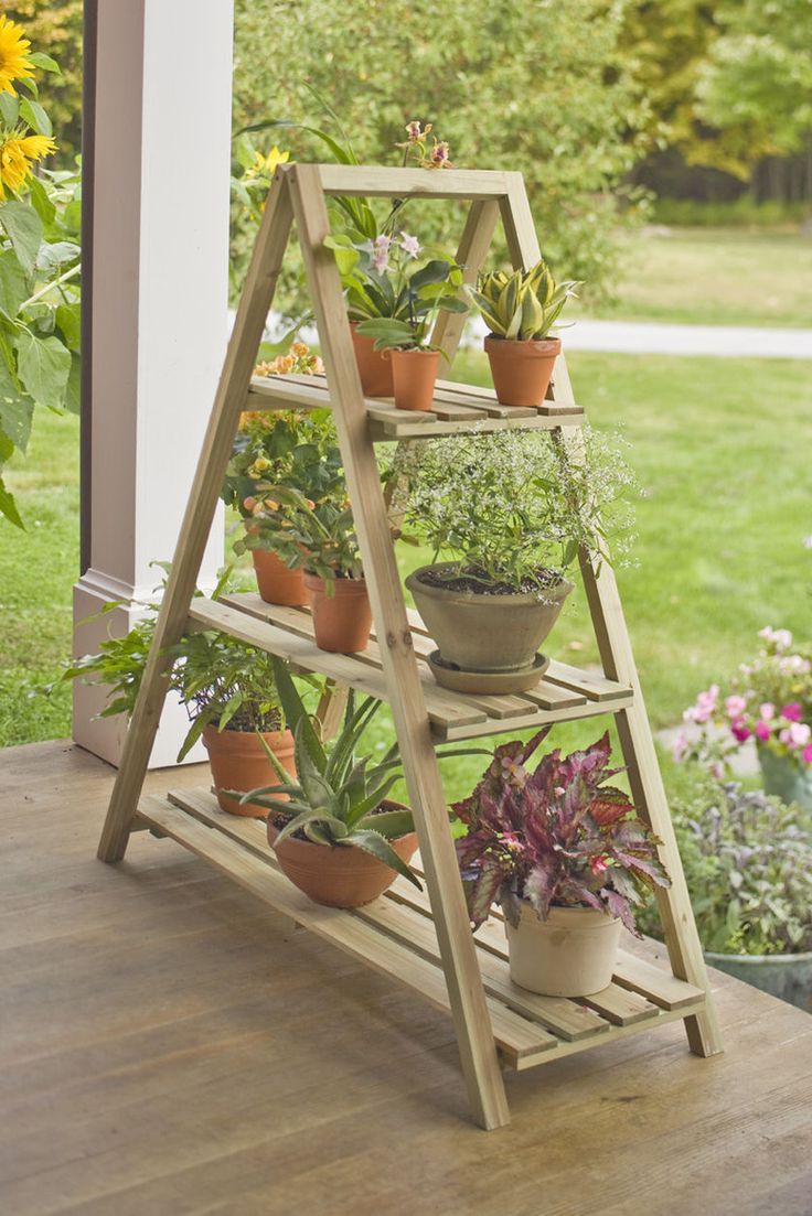 Deluxe A Frame Plant Stand With Trays (View 7 of 10)