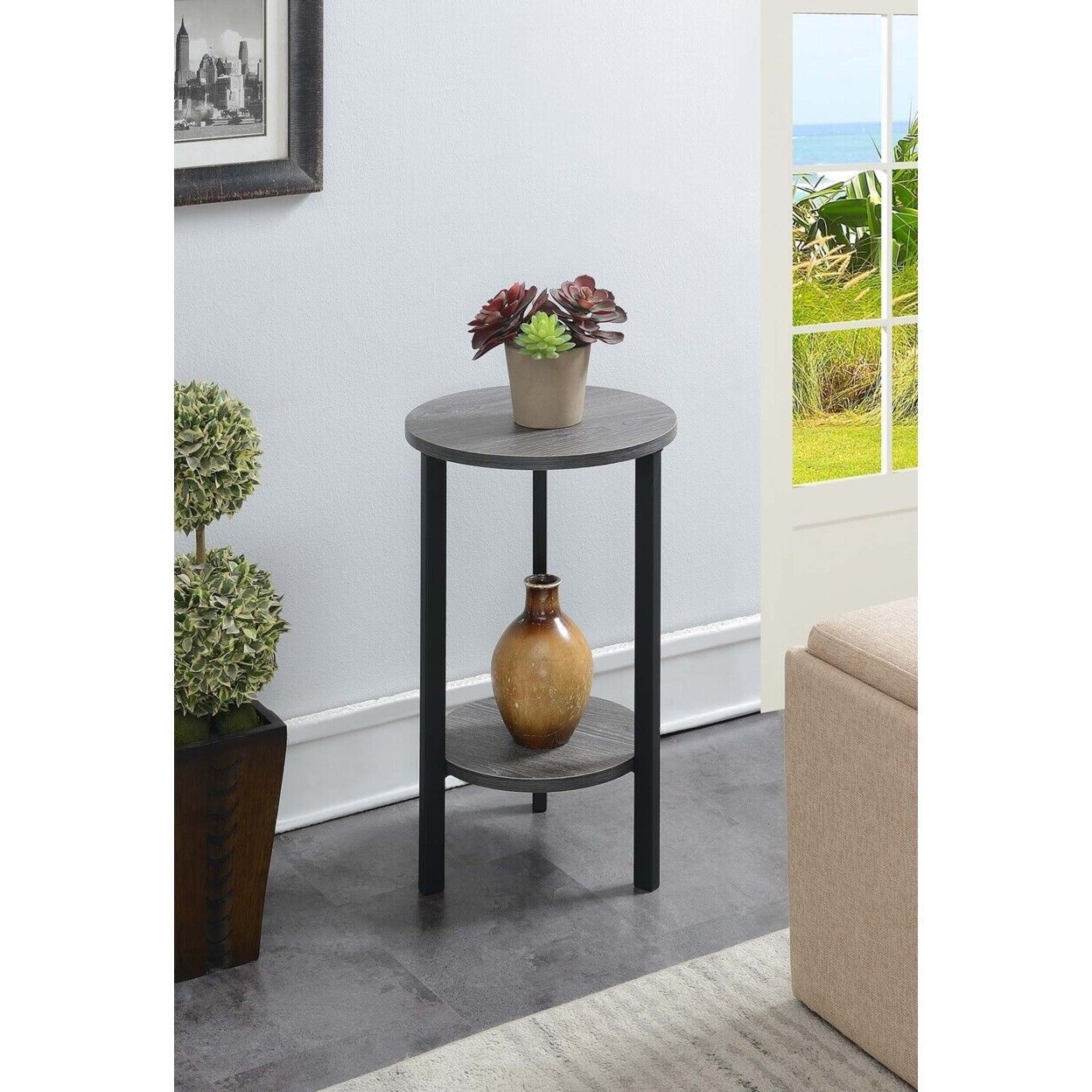 Ebay Within Best And Newest Weathered Gray Plant Stands (View 1 of 10)