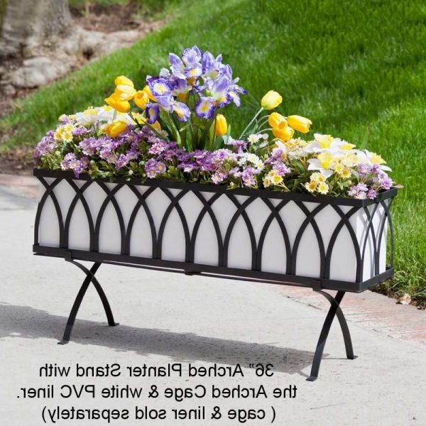 Fashionable Arch Window Box Stand Intended For Plant Stands With Flower Box (View 2 of 10)